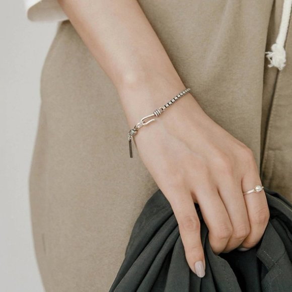 *NEW 925 Sterling Silver Vintage Chain Bracelet - Picture 9 of 12